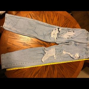 Destroyed mom jeans